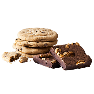 Love Dessert fra Paradis med cookies, brownies og frisklavet is