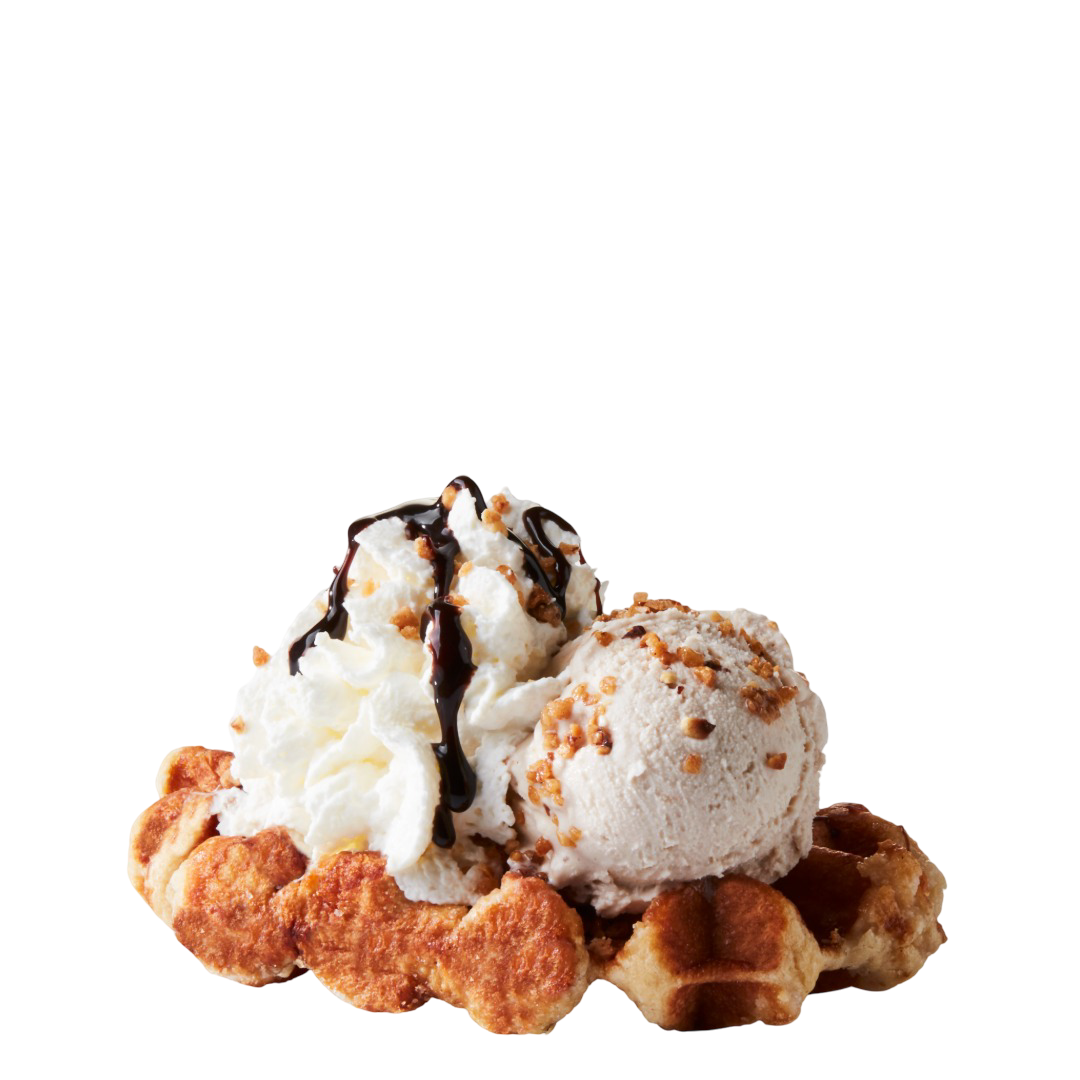 Belgisk vaffel med is